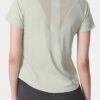 Women Summer Round Neck Breathable Short Sleeve Running Mesh Sports T-Shirt
