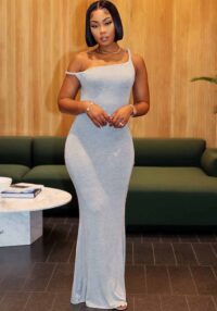 Women summer sexy solid elastic suspenders Bodycon dress