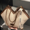 Women woven straw bag handbag single shoulder bag Beach shoulder bag Career tote bag