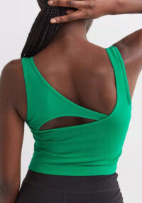 Women Yoga Irregular Padded Tank Top for Fitness and Running