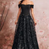 Women's Elegant Sequin Patchwork False Two-Piece Evening Gown