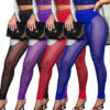 Women's Fashion Sexy Mesh Hollow See Through Street Shoot High Waist Bodycon Tight Casual Pants