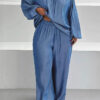 Women's Plus Size Off-Shoulder Top & Loose Pants Casual Set