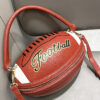 Women's Rugby Ball Shape Fun Handbag Shoulder Carry Bag