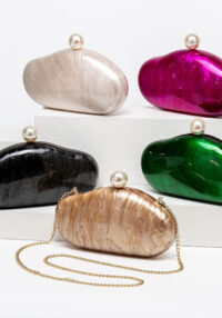 Women's Shoulder/Crossbody Bag Shell Acrylic Clutch for Wedding & Evening Party