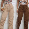 Women's Solid Color Multi-pocket Cargo Pants
