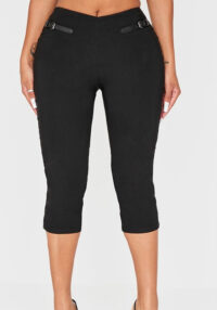 Women's Spring Summer Low-Rise Solid Slim Fitted 7/8 Casual Pants