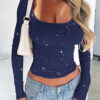Women's Spring Summer Y2K Style Long Sleeve Solid Sleeveless Vest