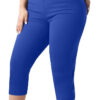 Women's Trousers Capri Pants Plus Size Elastic Waist Tight Pants