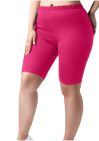 Women's Trousers Knee-Length Shorts Plus Size Elastic Waist Casual Pants