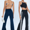 Yoga SBra Tank High Waist Flared Pants 2 Piece Set