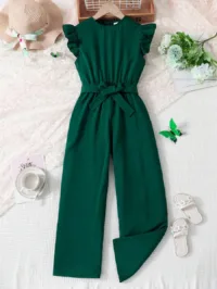 SHEIN Tween Girl Ruffle Trim Jumpsuit Summer Holiday