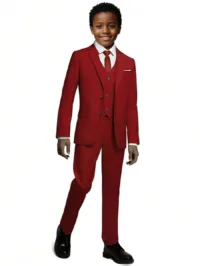Tween Boys Suit, Boys Slim Fit Suit 2 Pieces, Blazer, Pants, Tie, Bowknot