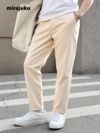 SHEIN Tween Boy Solid Slant Pocket Straight Leg Pants Chic Outfits For Autumn/Winter