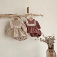 2 Pieces Set Baby Girls Embroidered Tops And Solid Color Shorts Wholesale 221226287