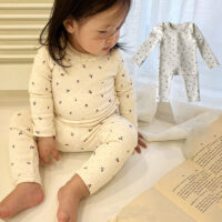 2 Pieces Set Baby Girls Flower Print Tops And Pants Wholesale 230206207