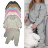 2 Pieces Set Baby Kid Girls Boys Solid Color Tops And Pants Wholesale 25071506