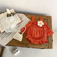 2 Pieces Set Baby Kid Girls Polka dots Tank Tops And Shorts Wholesale 240802134