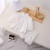 2 Pieces Set Baby Kid Girls Solid Color Rainbow Tops And Shorts Wholesale 25022780