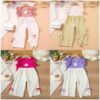 2 Pieces Set Baby Kid Girls Solid Color Tank Tops And Pants Wholesale 25060401