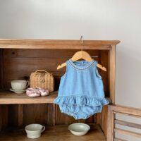 2 Pieces Set Baby Kid Girls Solid Color Tank Tops And Shorts Wholesale 240802115