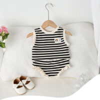 2 Pieces Set Baby Kid Girls Striped Tank Tops And Shorts Wholesale 250403123