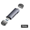 6 In 1 Card Reader USB 3.0 Memory Card Reader Adapter USB Flash Disk TF/SD Card Adapter 5Gbps Transmission For Laptop Tablet grey