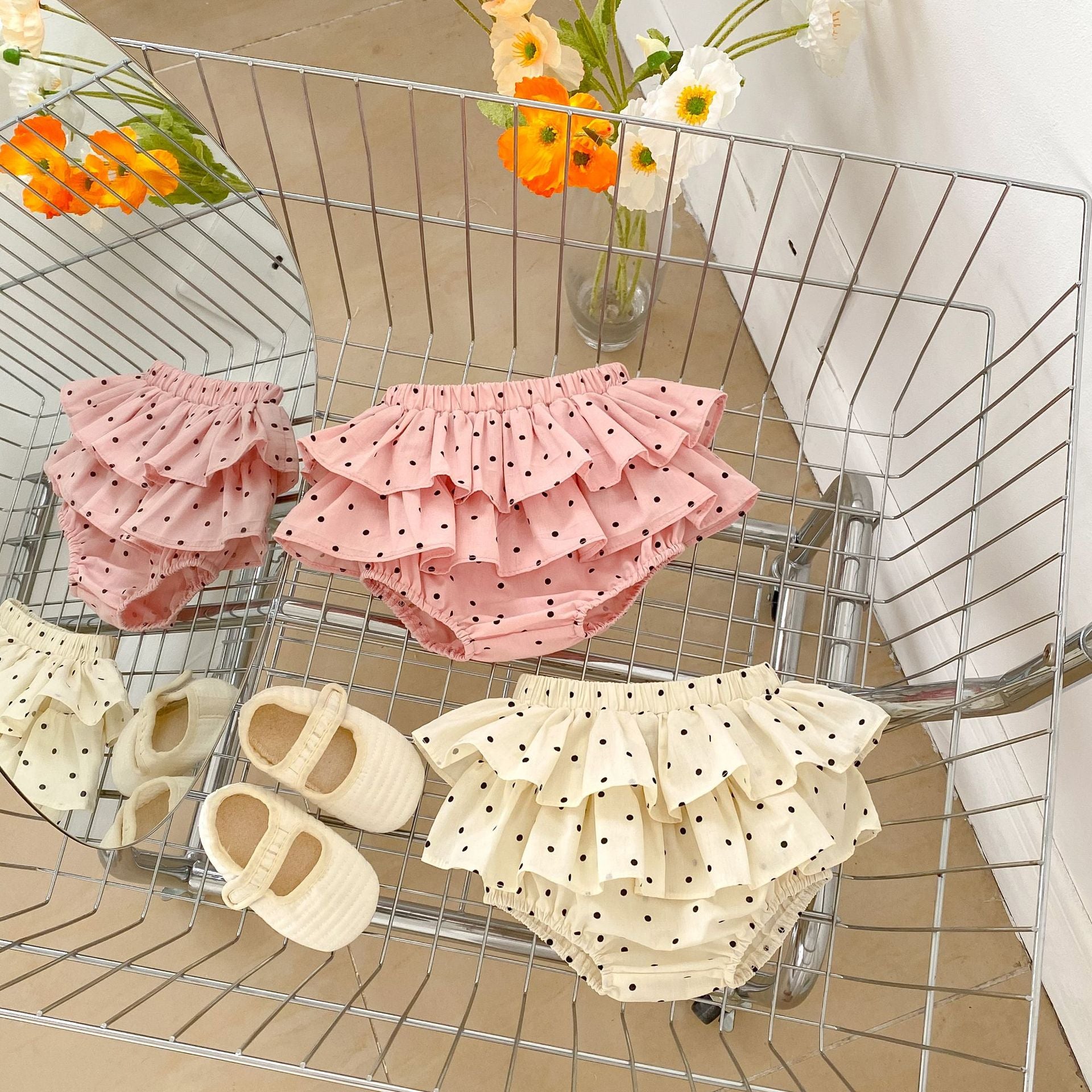 Baby Kid Girls Polka dots Shorts Wholesale 23071249