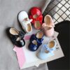Baby Kid Girls Solid Color Bow Shoes Wholesale 22061327