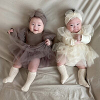Baby Kid Girls Solid Color Rompers And Dresses Wholesale 220613413