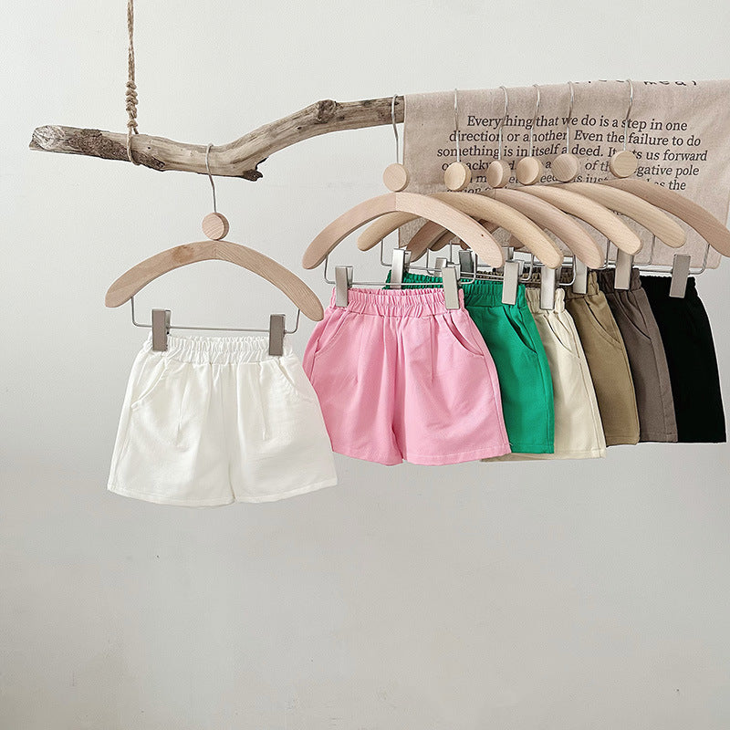 Baby Kid Girls Solid Color Shorts Wholesale 240409138