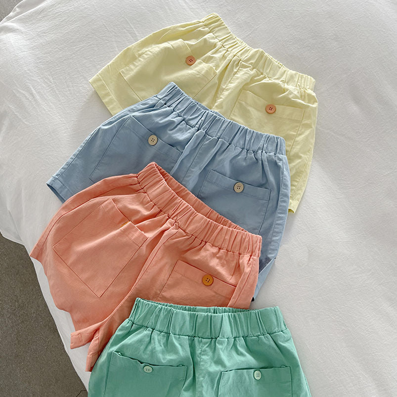 Baby Kid Girls Solid Color Shorts Wholesale 250508110