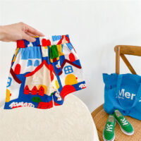Baby Kid Unisex Cartoon Print Shorts Wholesale 230302147