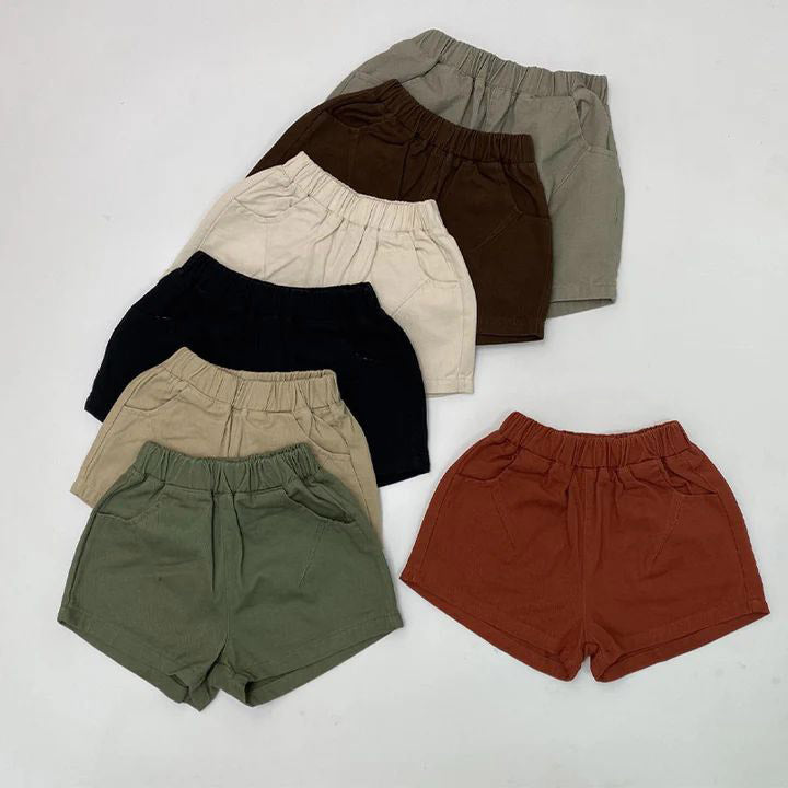 Baby Kid Unisex Solid Color Shorts Wholesale 220429137