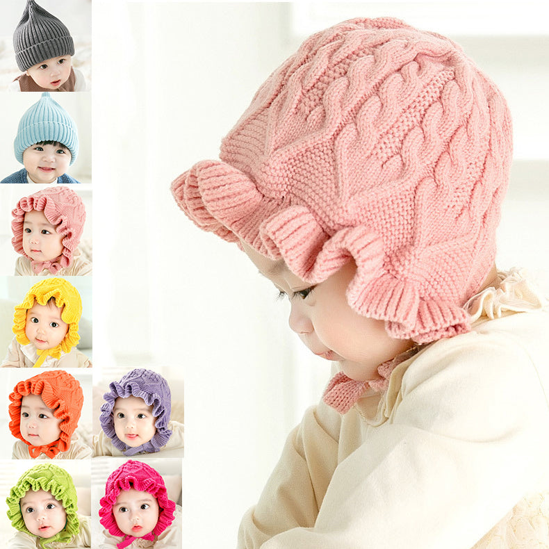 Baby Ruffle Knit Hat Wholesale 07905751