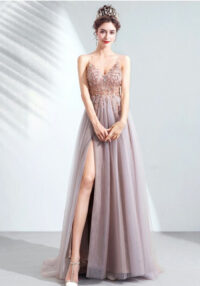 Bridal Wedding Sexy Slim Fit Straps Formal Party Evening Dress(Processing time need 3-6 days)