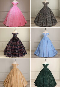 Bride Wedding Dress Women's Sequins Ball Gown Off Shoulder Puffy Evening Dress