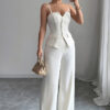 Chic Casual Sleeveless Vest & Wide-Leg Pants Set