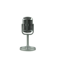 Classic Retro Dynamic Vocal Microphone Vintage Style Mic Universal Stand Compatible Live Performance Karaoke Studio Recording Silver