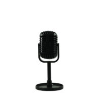 Classic Retro Dynamic Vocal Microphone Vintage Style Mic Universal Stand Compatible Live Performance Karaoke Studio Recording Black