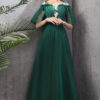 Dark Green Bridesmaid Sister Dress Elegant Chic Evening Dress（Processing time need 3-6 days）
