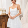 Elegant Strap Lace Formal Party Short Dress
