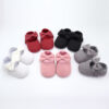 Girls Solid Color Bow Shoes Wholesale 22051767