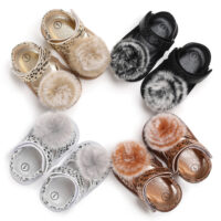 Infant Baby Girl Pom Pom Leopard Prewalker Sandals Wholesale 37422004