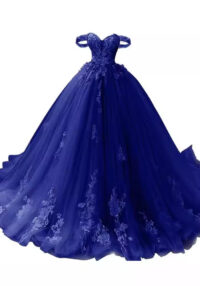 luxury wedding gown summer bride Off Shoulder puffy evening dress(Processing time need 3-6 days)