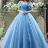 luxury wedding gown summer off shoulder A-line formal party evening dress（Processing time need 3-6 days）