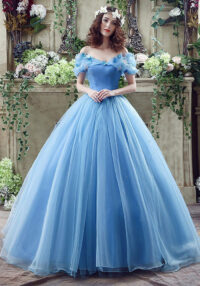 luxury wedding gown summer off shoulder A-line formal party evening dress(Processing time need 3-6 days)