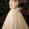 Main Wedding Dress Luxury Chic Fashion Lace Long Sleeve Bridal Wedding Dress Plus Size（Processing time need 3-6 days）