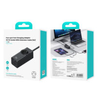 Multiport USB C Hub Adapter Charging Block Desktop Charging Hub PD 67W EU Plug Charger Adapter Connector Black