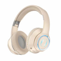 Noise Canceling Headset HIFI Sound Headphones Wireless Folding Scalable Gaming Headphones For Office Trucker yellow